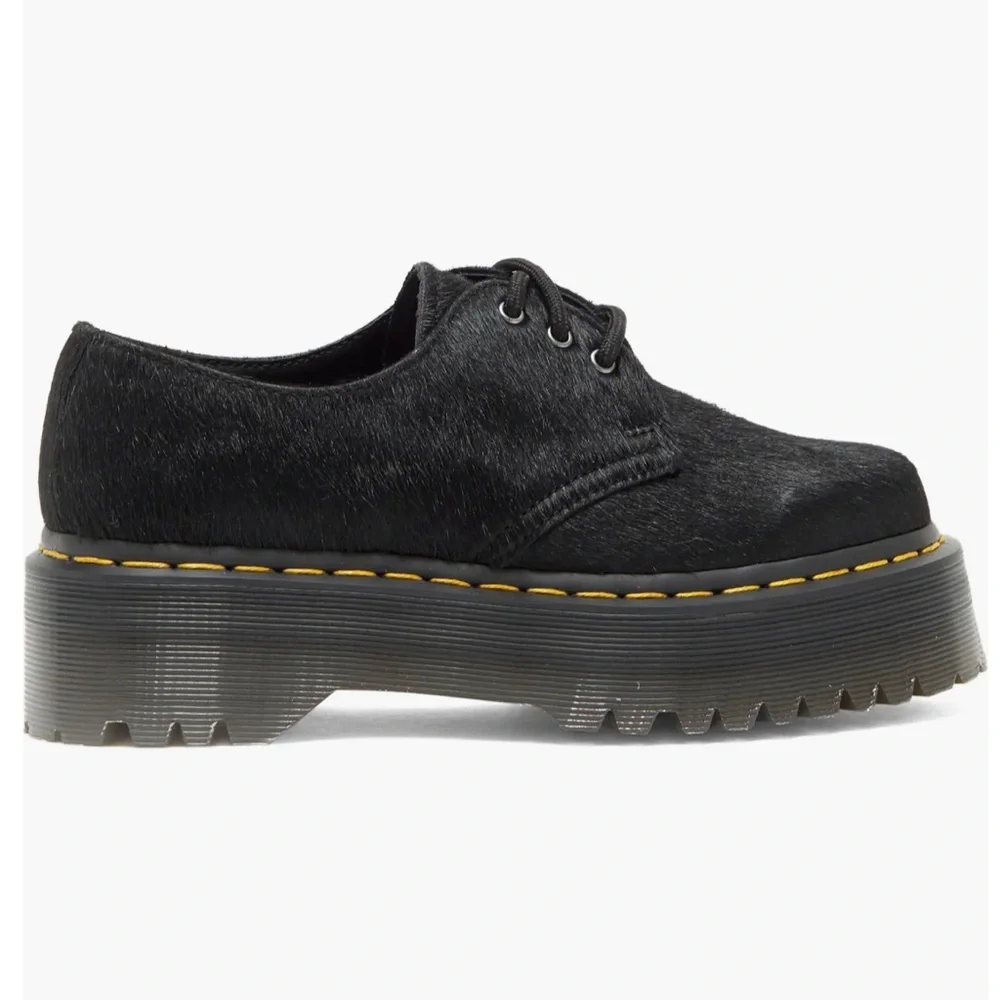Dr. Martens 1461 Quad SZ Women 10–Men 9 Oxford Platform Shoes Black NEW - Picture 1 of 7